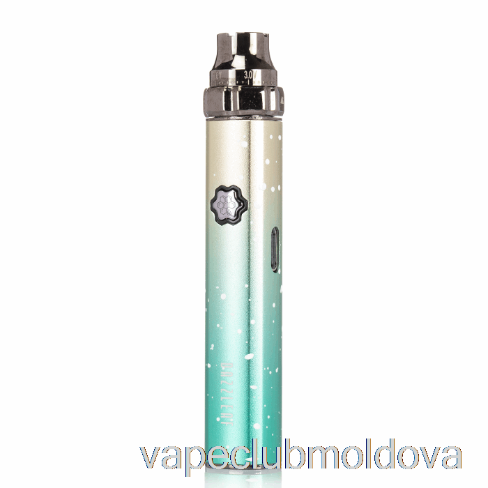 Vape Mod Dazzleaf Squarii Top Twist 510 Baterie Gold / Green Splatter